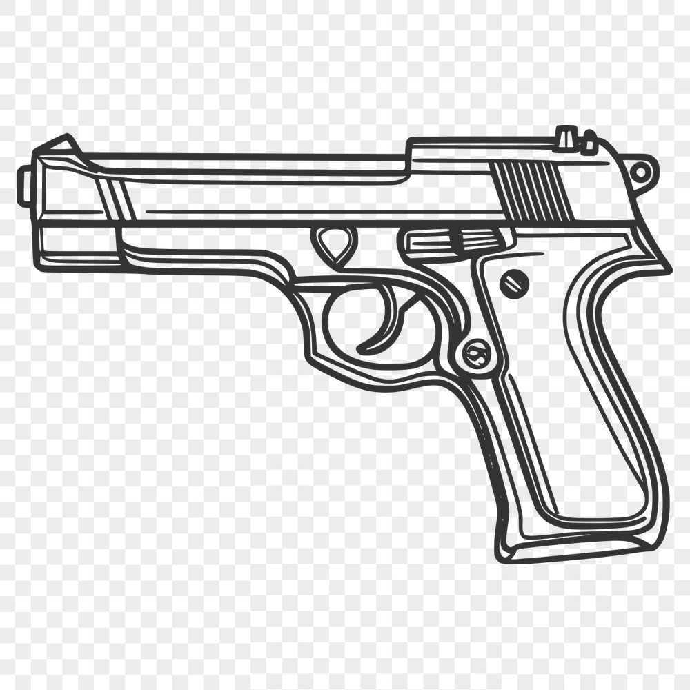 Beautiful Gun Template - Free DXF