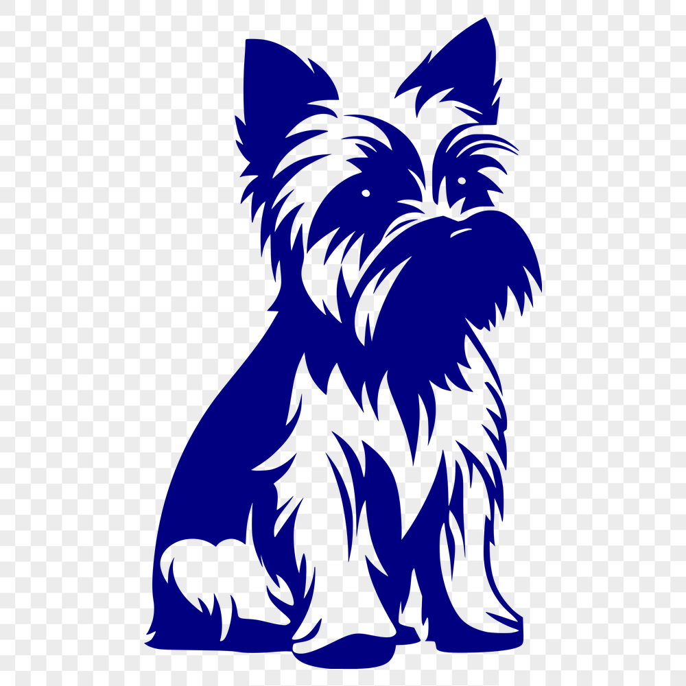 Unique Sitting Yorkshire Terrier Template