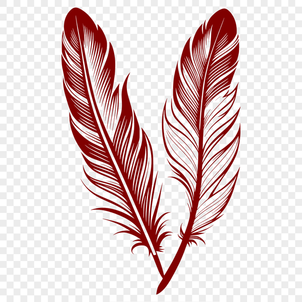 Delicate Feather Vector Graphics A high-resolution vector graphic of a feather design suitable for digital artwork and craft projects.