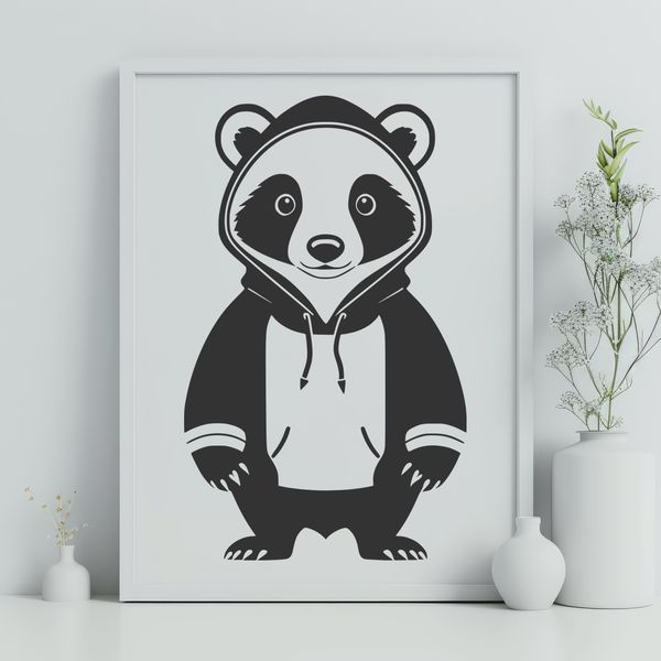 A detailed illustration of a badger, suitable for vector art and design projects.