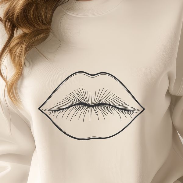 Human Anatomy Lips Vector Art High-quality illustration of human lip anatomy for educational purposes or design projects.