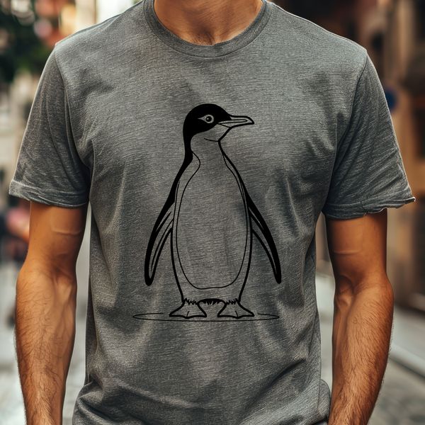 Beautiful Penguin Graphics for Crafting An SVG vector graphic of a cute penguin in a simple design format.