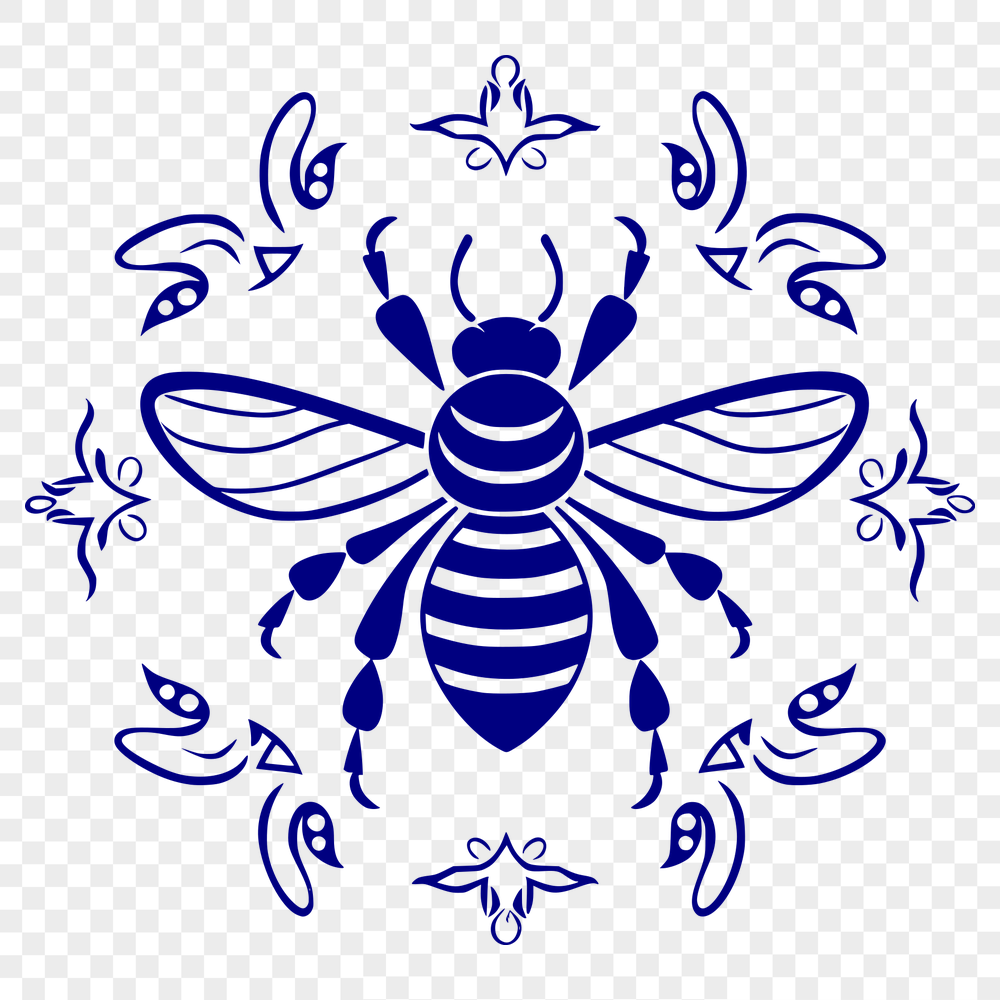 Artistic Bee Vector Drawing