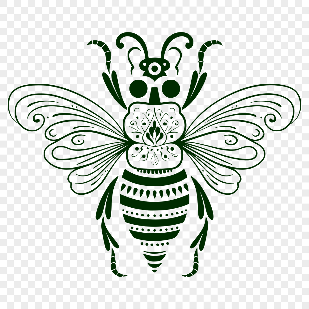 Creative Bee SVG, PNG, PDF And DXF Files