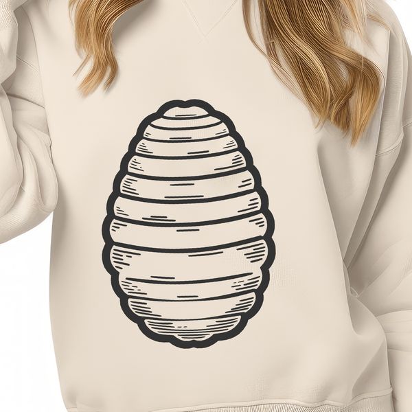 Vector Hive Design Element A stylized illustration of a beehive with multiple levels and intricate details.