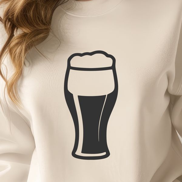 Cold Refreshment A digital illustration of a beer glass filled with a cold beverage.