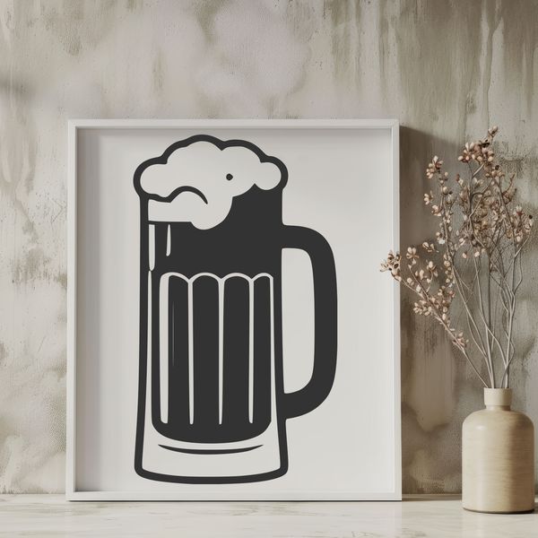 Fresh Served Illustration A digital illustration of a glass containing a cold beverage.