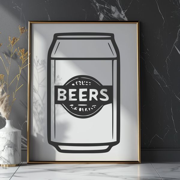 Beer Bottle Icon SVG graphic representation of a bottle or glass of beer, suitable for digital printing or cutting.