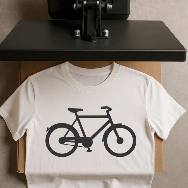 Vector illustration of a bicycle with detailed silhouette, suitable for cutting machines or laser engraving.