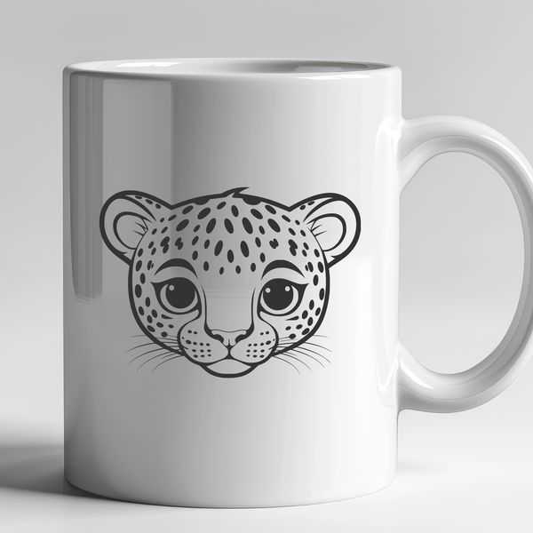 A detailed illustration of a jaguar's head, showcasing its distinctive features as a big cat species.