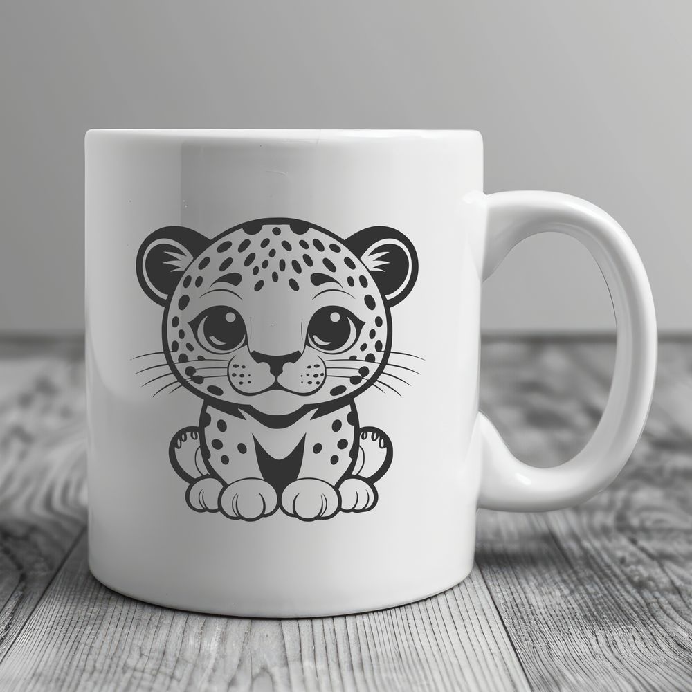 Illustrated Jaguar Portrait A realistic illustration of a jaguar, a large feline predator native to the Americas.