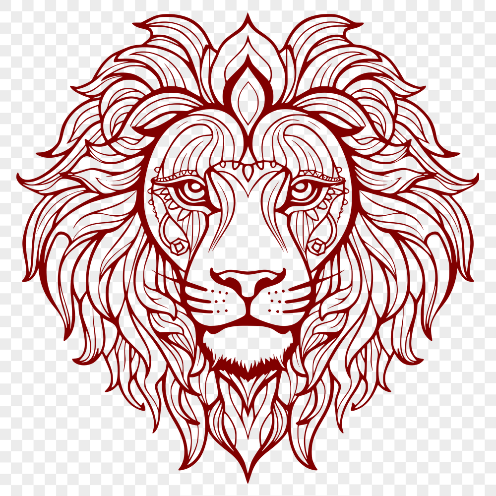 Lion SVG, PNG, PDF And DXF Files