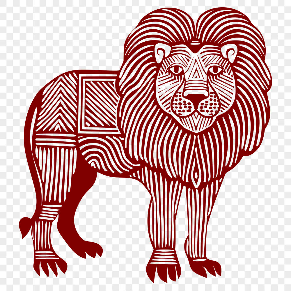 Free Artistic Lion Vector Art