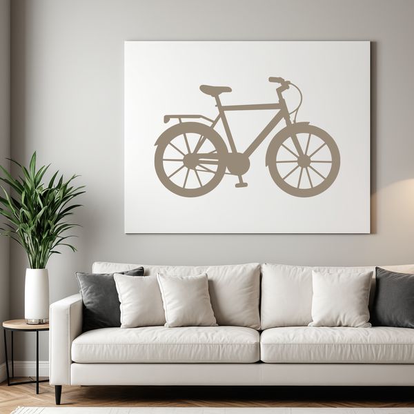Bicycle illustration created using vector art, suitable for commercial use.