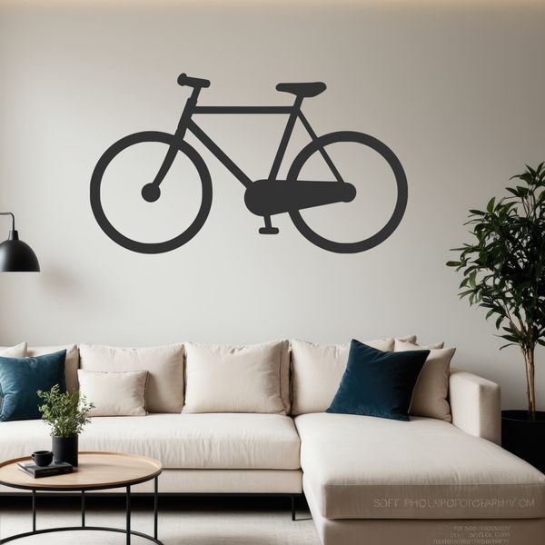 Illustrative bicycle vector art silhouette for cutting machine designs.