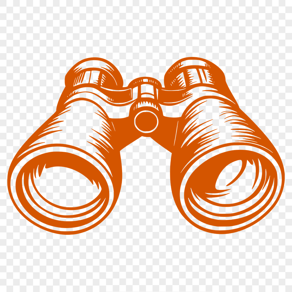 Creative Binoculars Digital Artwork In PNG For Free Download