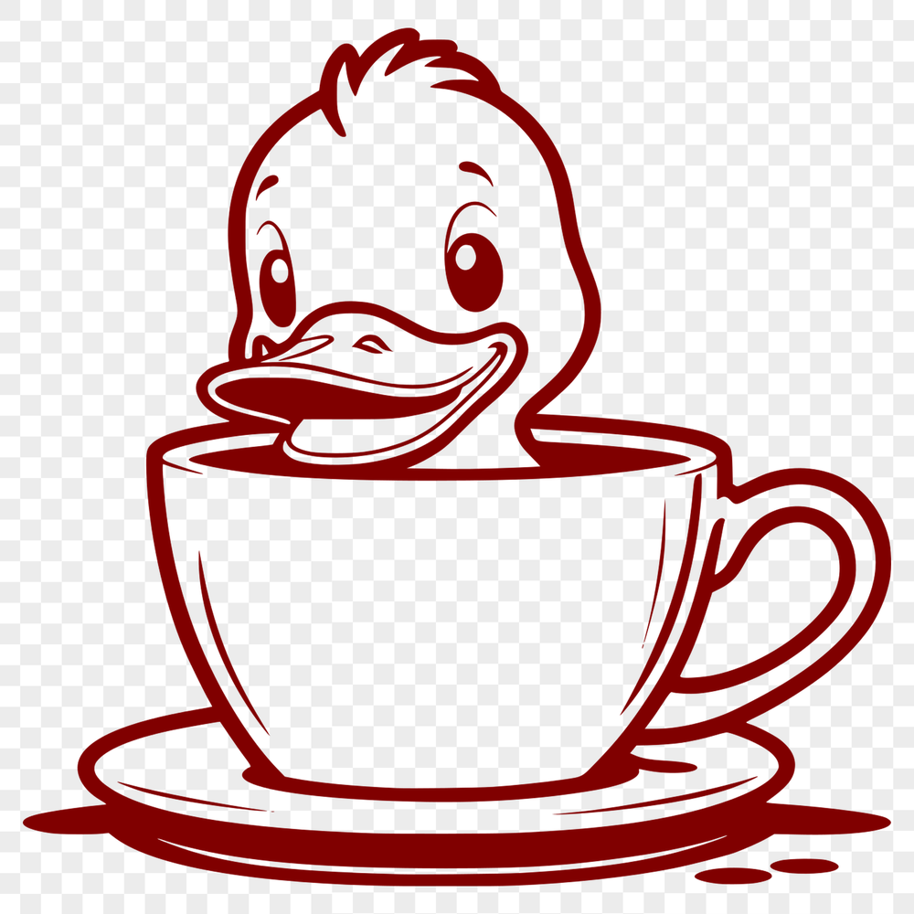 Vector Waterfowl Illustration A simple illustration of a waterfowl bird with feathers and beak.