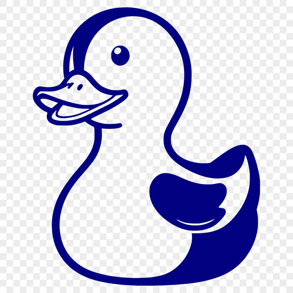 Simple Duck Vector Illustration A simple illustration of a duck with basic features, suitable for digital editing and vector art.