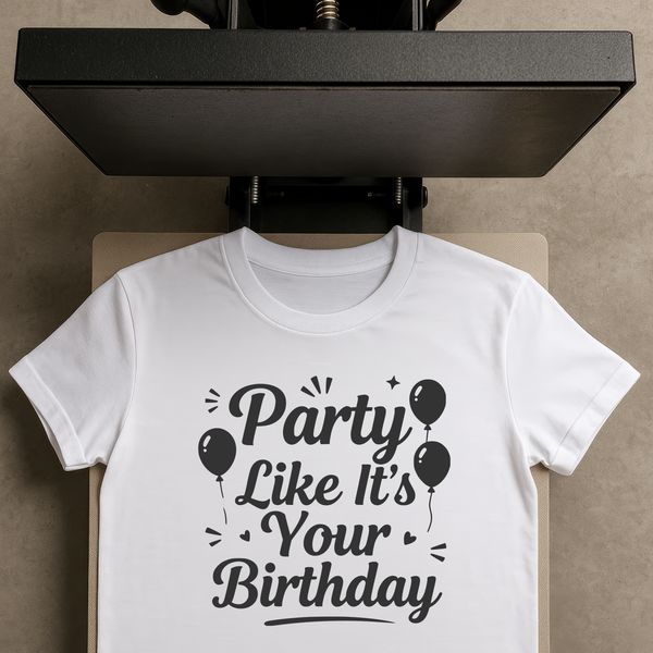 A simple, vector illustration of a happy birthday message.