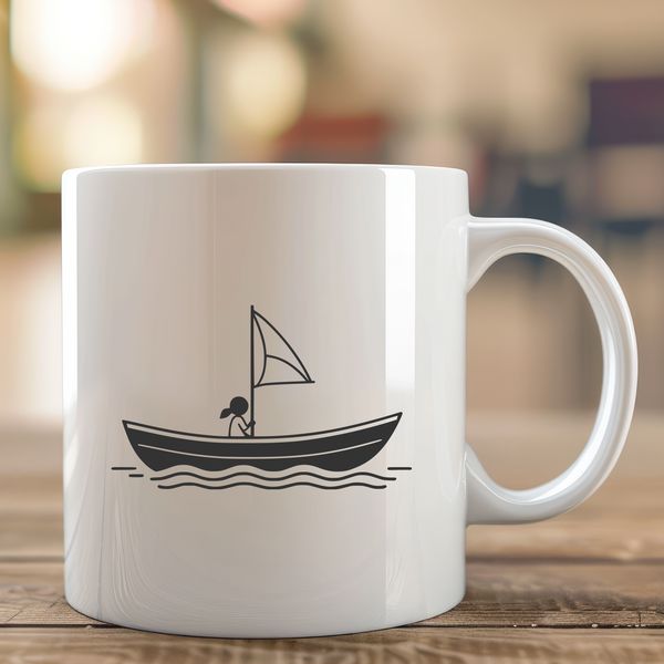 Beautiful Boat Design SVG File An SVG design concept featuring a boat with clean lines and scalable graphics.