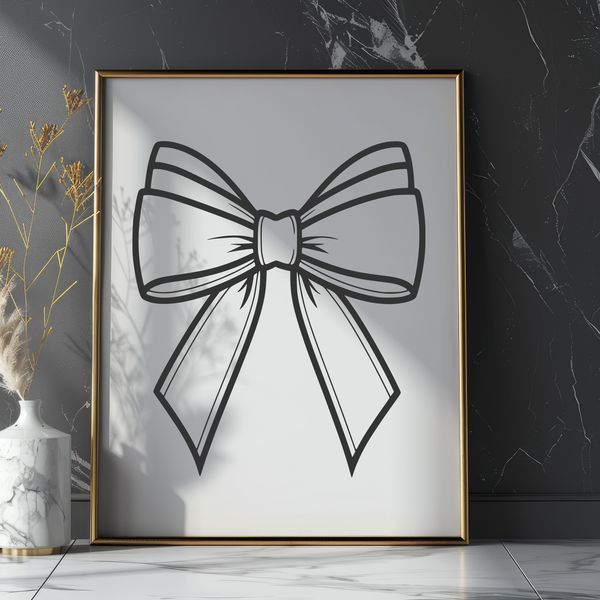 Hand-tied Ribbon Bow A simple, hand-tied bow made from ribbon or fabric, suitable for crafting and DIY projects.