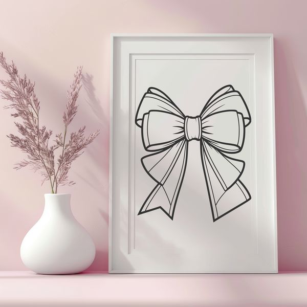 Festive Bow Illustration A simple illustration of a festive bow, suitable for use in graphic design projects.