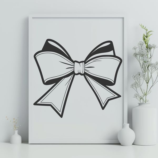 Colorful Celebration Decor A colorful bow made up of interconnected loops, suitable for various celebrations including Christmas and birthdays.