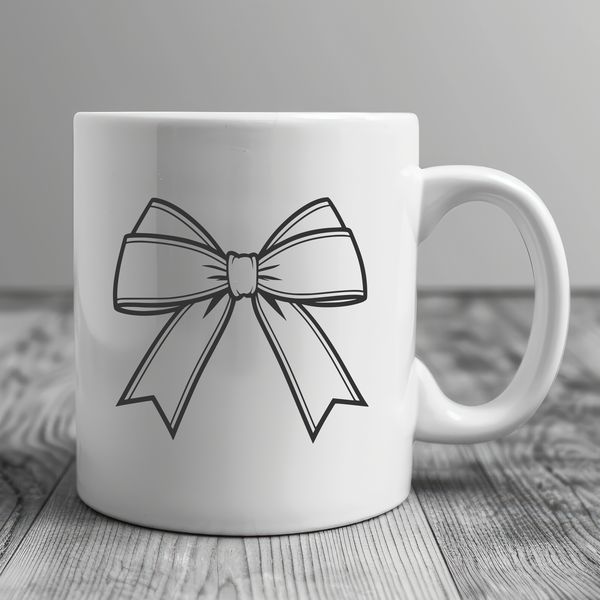 Beautiful Decorative Bow for Gift Wrapping A decorative ribbon bow made up of loops and curves, ideal for gift wrapping or crafting.