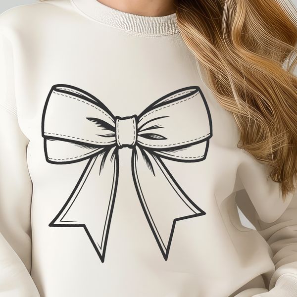 Intricate Bow Graphic Clip Art A simple ribbon bow graphic with intricate design elements.