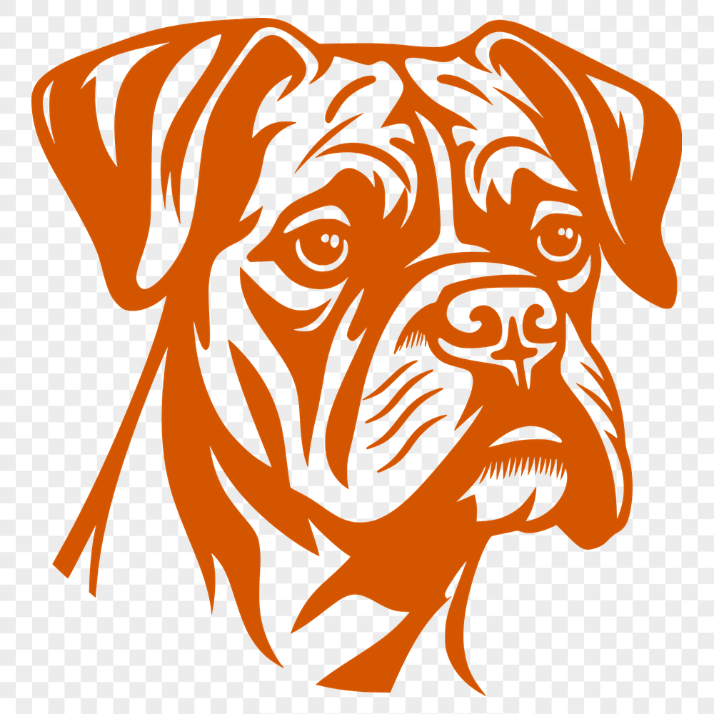 Artistic Boxer In SVG & DXF