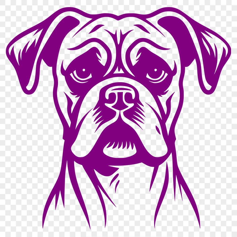 Beautiful Boxer In SVG & DXF