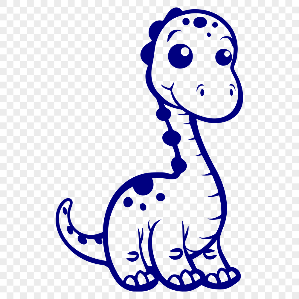 Cute Dinosaur Digital Drawing