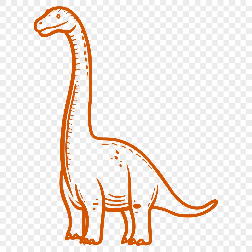 Creative Brachiosaurus Stencil