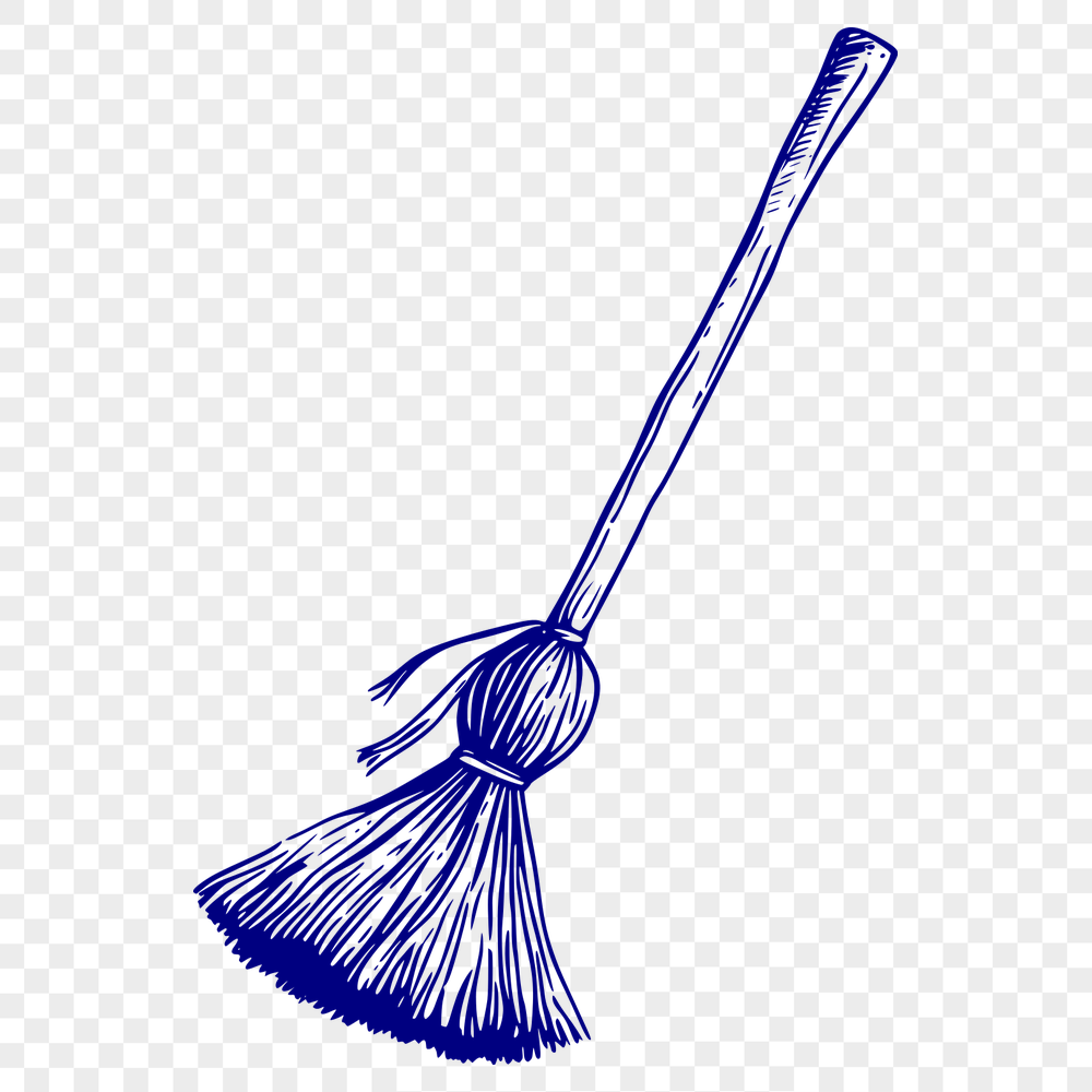 Free Unique Broom Stick Digital Drawing