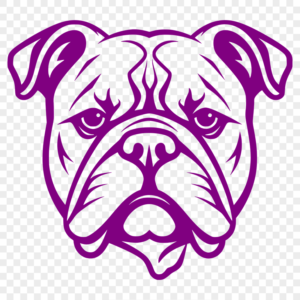 Artistic Bulldog In SVG