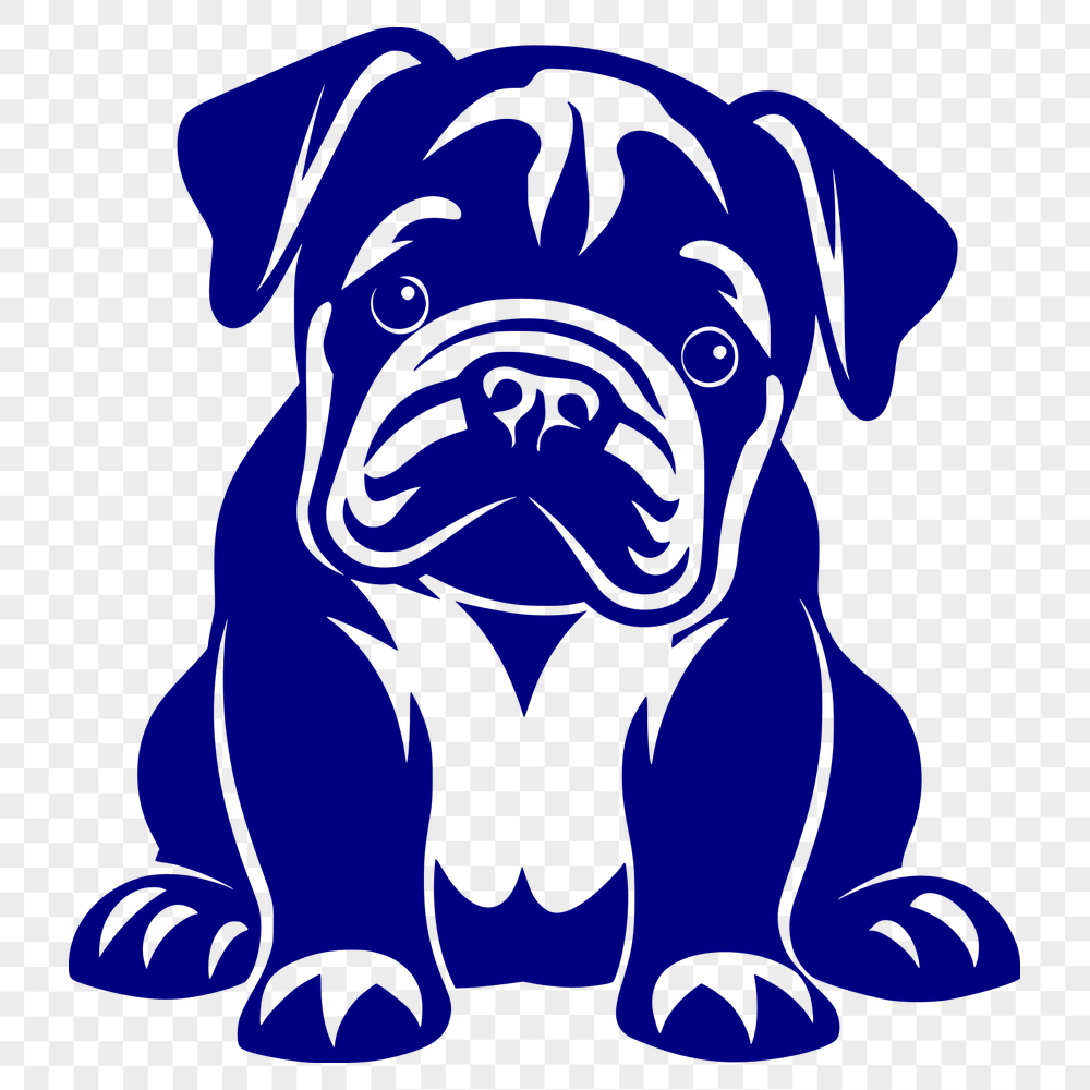 Creative Bulldog Vector Drawing