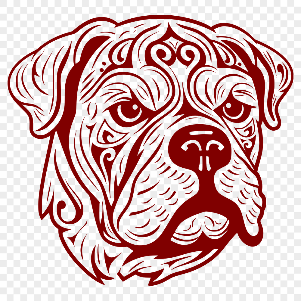 Free Ornate Dog Stencil