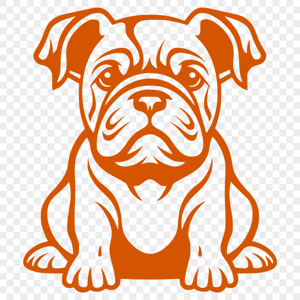 Artistic Bulldog SVG, PNG, PDF And DXF Files