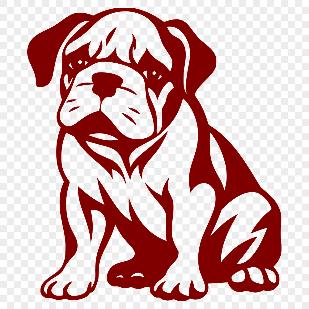 Sitting Bulldog Vector Image