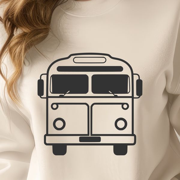 Bus Vector Outline A simple outline illustration of a bus for vector art designs.