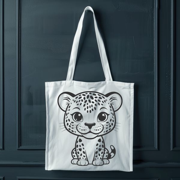 A detailed illustration of a big cat with distinctive spots and a powerful build.