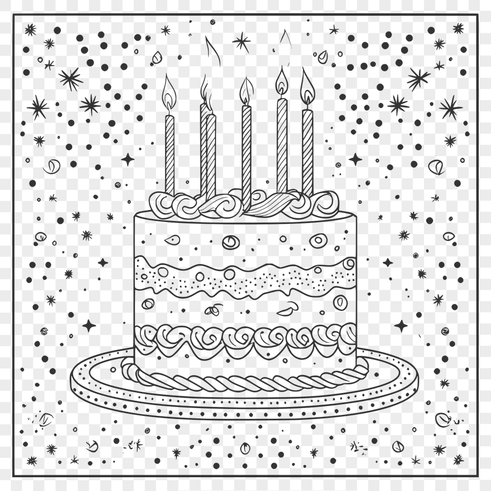 Birthday In DXF For Free Download, Commercial Use