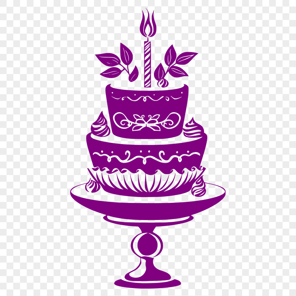 Artistic Cake Illustration - Free PNG