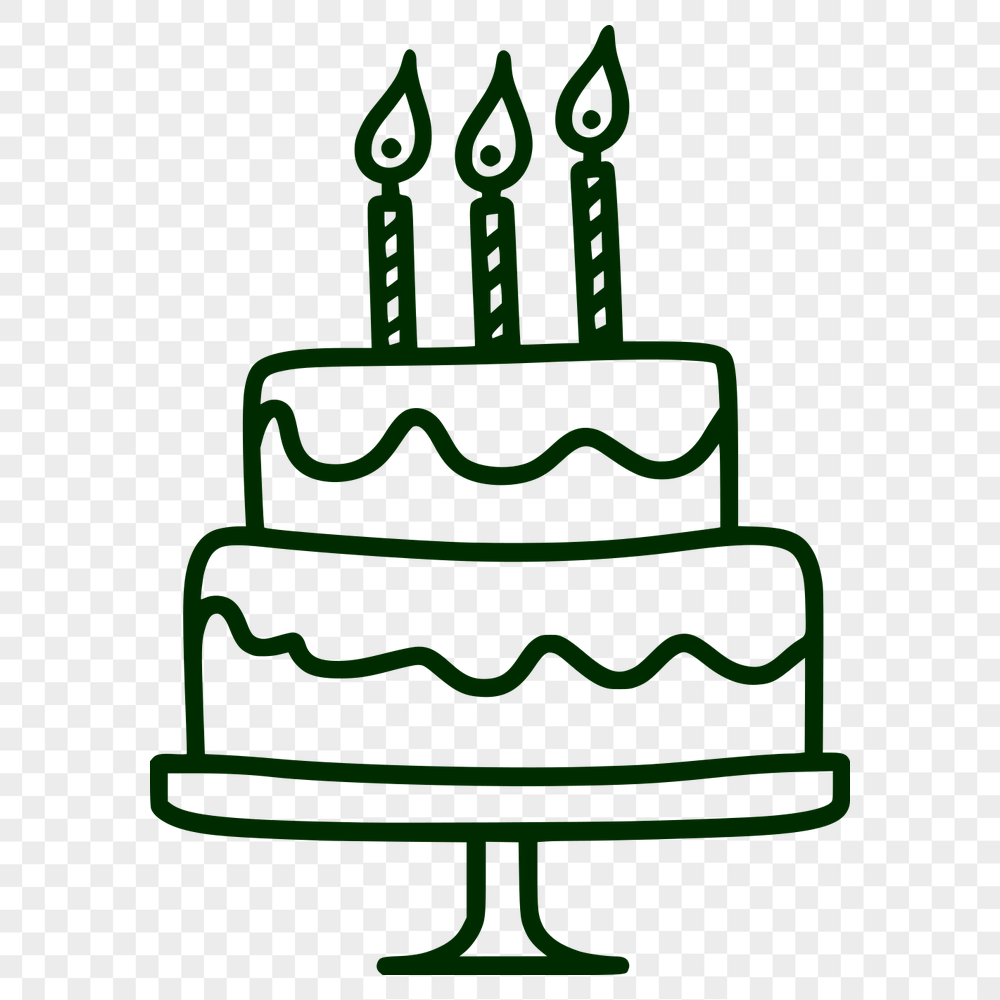 Free Unique Birthday Cake Vector Craft File PNG - Commercial Use