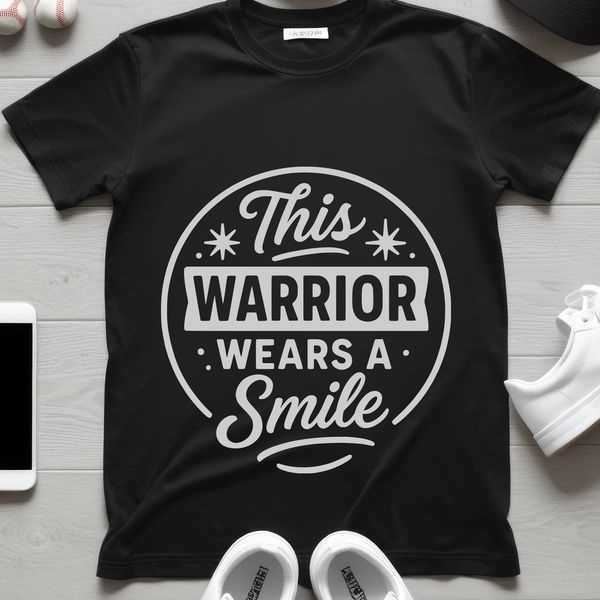SVG illustration of inspirational cancer survivor quote with bold font.