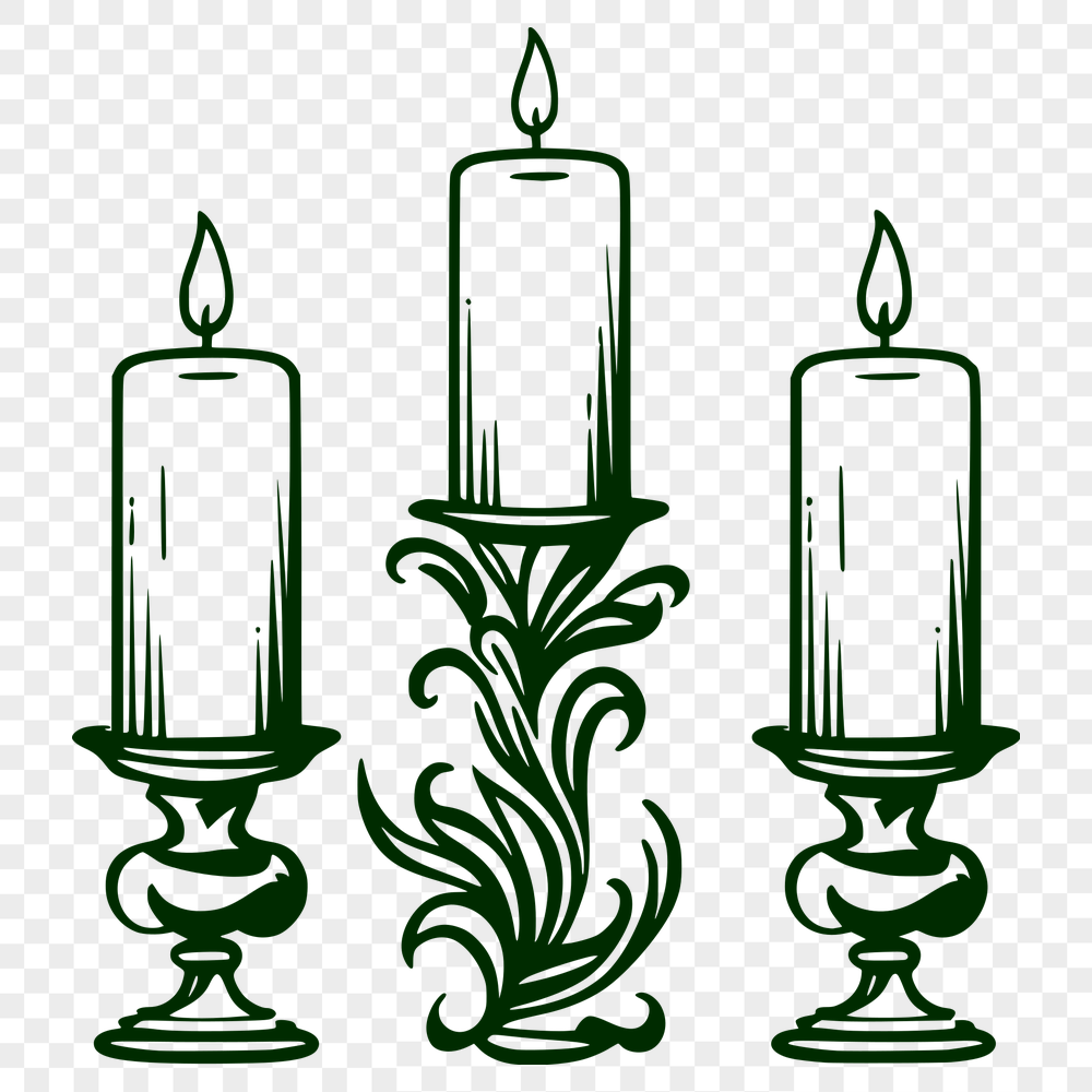 Unique Candle Vector Image