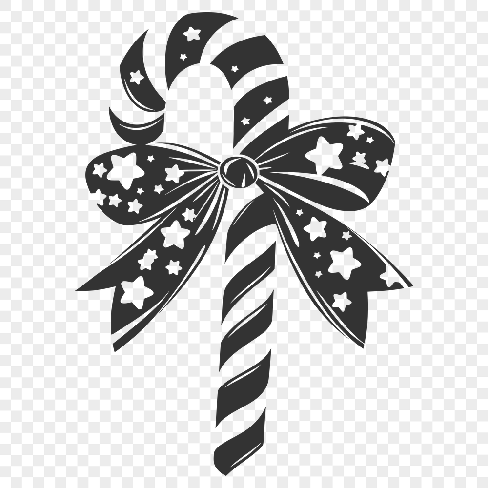 Unique Candy Cane In DXF Free Commercial Use Download