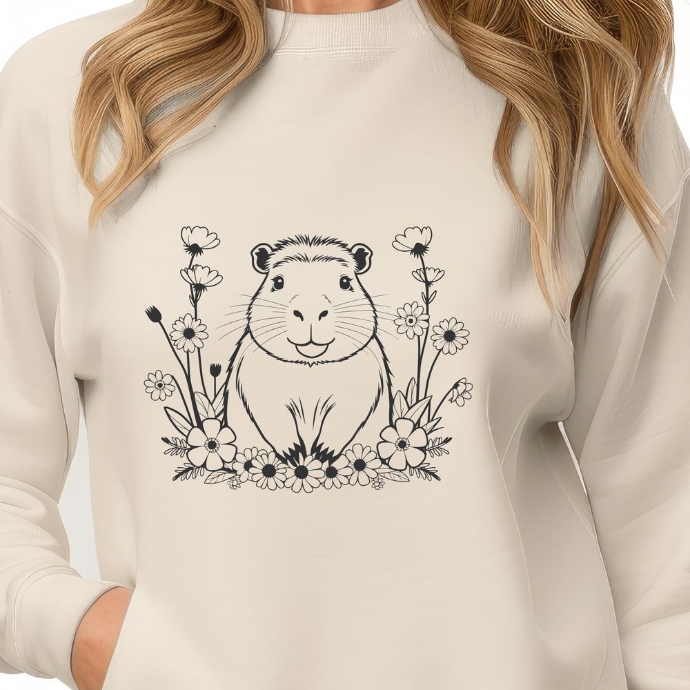 Simple South American Rodent Illustration Large rodent native to South America, depicted as a simple vector illustration.