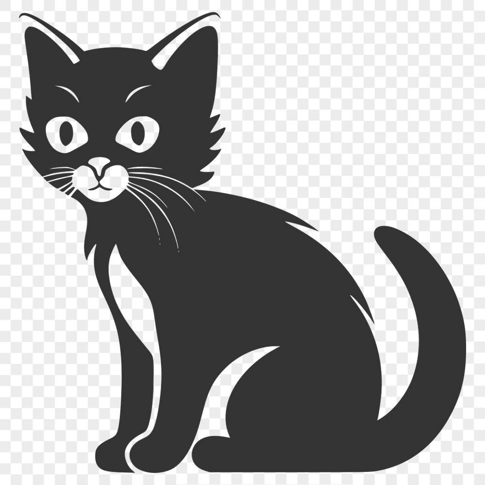 Free Stunning Cat Vector Drawing