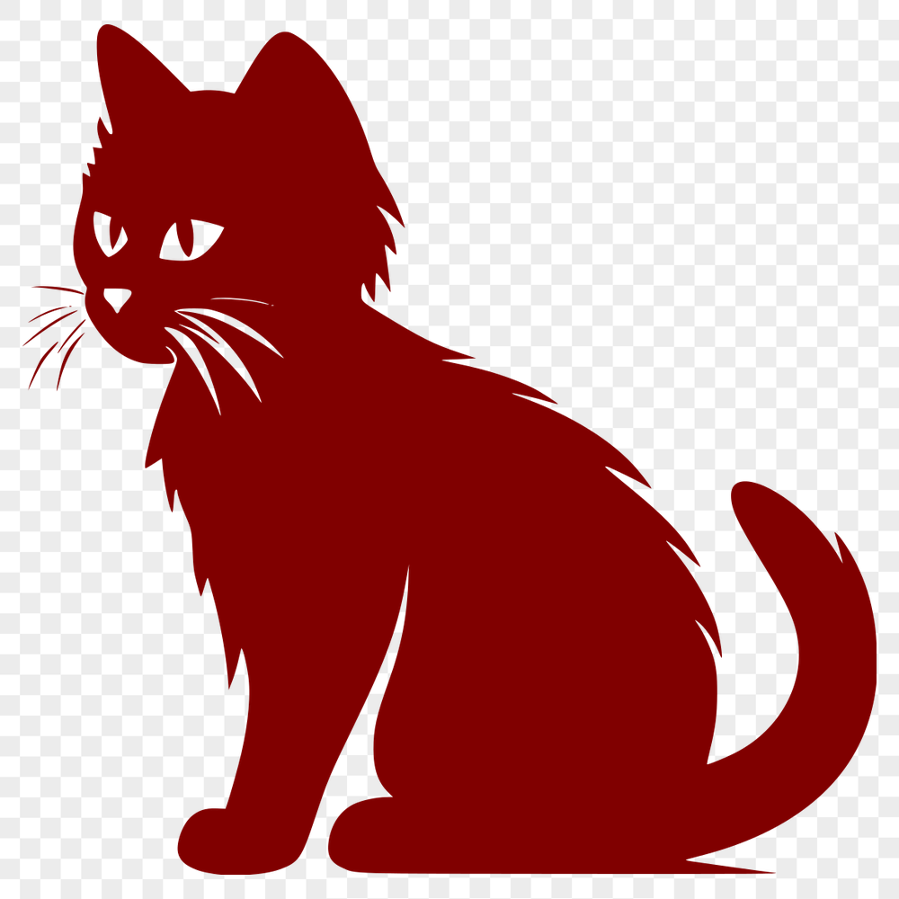 Unique Sitting Cat PNG